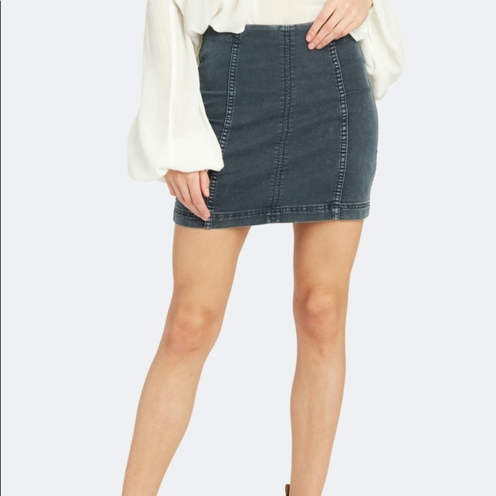 Free People Modern Femme Denim Skirt
